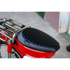 スーパーカブ用　KEPSPEED ブラック バイクシングルシート ダイヤカット KEPSPEED製 スーパーカブ用 ダイヤカットカスタムシート