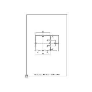 アルミフロント　角パイプ70×70ホール付　Ｌ2000まで　YAG752