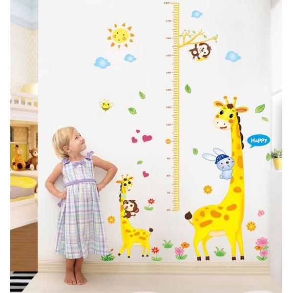 ウォールステッカー 身長計 可愛い 動物 インテリア パーティー飾り 壁の装飾 北欧 子供部屋 幼稚...