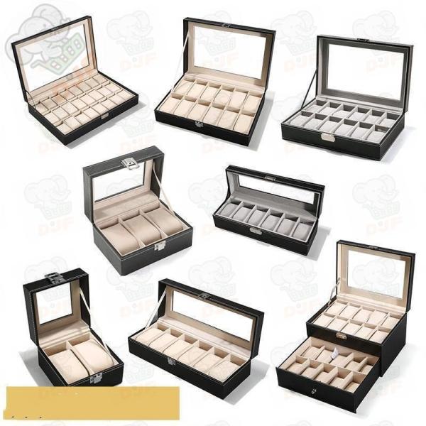 時計収納ケース 腕時計時計コレクションケース ディスプレイケース 木製 ブラウン 2本 3本 6本 ...