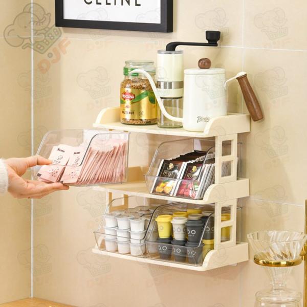 多段収納ラック 卓上・壁掛け両用 家庭用分類収納ボックス ホーム用品