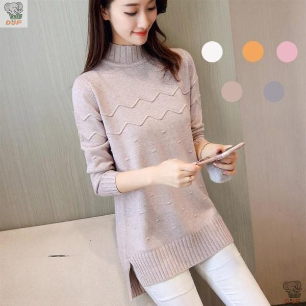 【人気商品】ニットセーター ハーフネック プルオーバー レディース 冬 ス ハイネック ニット チュ...