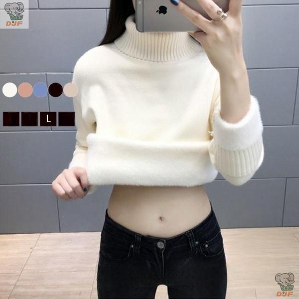 【人気商品】セーター プルオーバー レディース 冬 ス ニット ニットソー ハイネック 長袖 厚手 ...