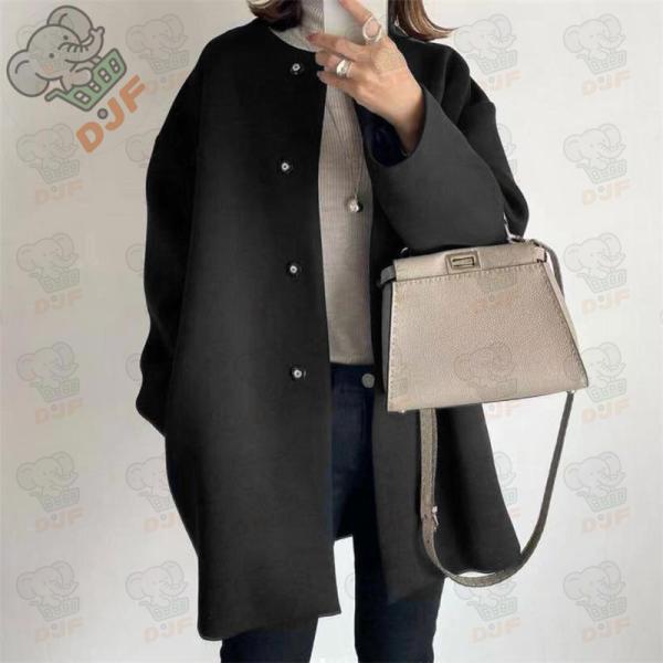 コート ノーカラーコート レディース 冬服 秋冬 春秋 ゆったり 暖かい 厚手 チェスターコート ア...