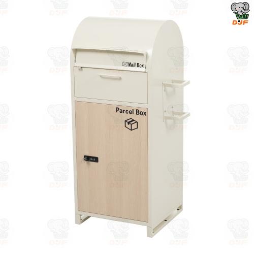 ポスト 置き型 ほぼ完成品 傘立て付き ポスト付き 宅配ボックス付き スタンドポスト おしゃれ 一戸...