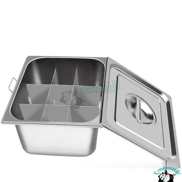 おでん鍋 IH対応 角 仕切り鍋 業務用 家庭用 両手鍋 ステンレス鋼 中華火鍋 卓上鍋 直火対応 ...