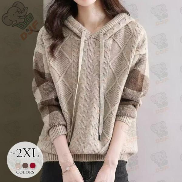 ニット レディース セーター 長袖 トップス ママ OL お呼ばれ 同窓会 秋 冬 30代 40代 ...