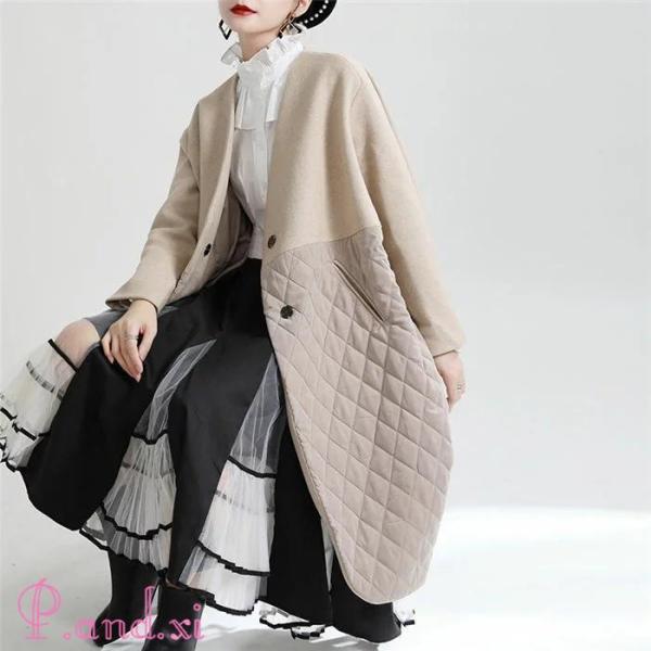 キルティング コート 中綿コート レディース カーディガン 中綿 コート アウター ロングコート ノ...