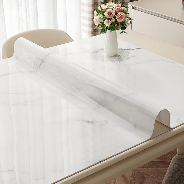 テーブルクロス 大理石調 レザーのような見た目 PVC おしゃれ アンティーク 90x120cm 8...