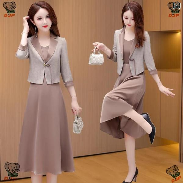 レディース 秋 長袖 スーツ2点セット エレガント 上品 おしゃれ きれいめ イベント パーティー ...