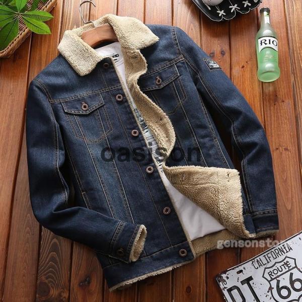 デニムジャケット メンズ Gジャン 秋冬 裏ボアジャケット ショート丈 長袖 アウター 厚手 暖かい...