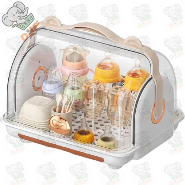 哺乳瓶乾燥ラック 哺乳瓶 保管ケース 水切りラック食器収納 多機能哺乳瓶収納ボックス 大容量 ほこり...