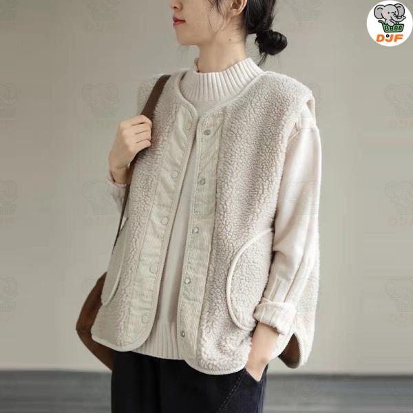 フリースベスト ボアベスト 秋冬 ボア アウター フリース ベスト 前開き ベストコート 秋 冬 ボ...