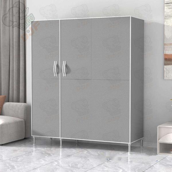 ワードローブ クローゼット マグネット開閉式 カバー付き 磁気吸着 扉付き 大容量 衣類収納ラック ...