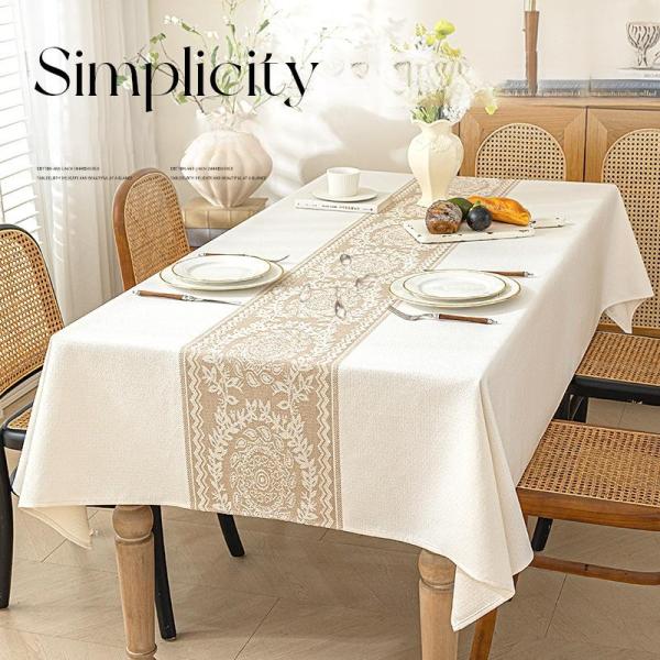 テーブルクロス リネン 綿麻 撥水加工 テーブルカバー 無地 おしゃれ 北欧 お手入れ簡単 防油 防...