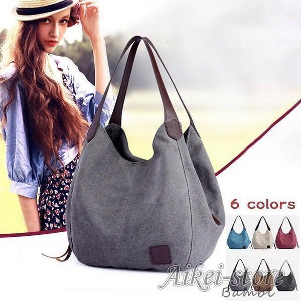 ハンドバッグ レディース バッグ キャンバス バッグ 2way 帆布 出張 旅行 大容量 カバン 鞄
