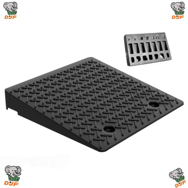 駐車場 段差プレート 幅50cm ゴム製 段差解消スロープ 10cm 12cm 15cm 20cm ...