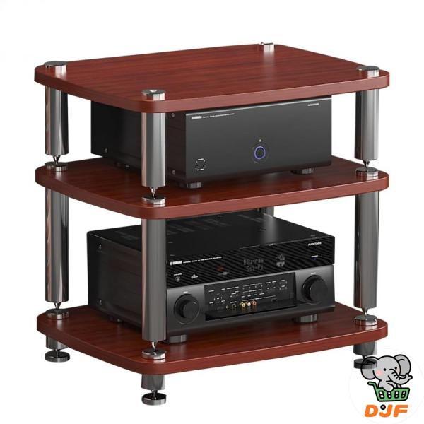 4段オーディオ ラック、メディア スタンド、およびコンポーネント キャビネット、オーディオ ビデオ ...