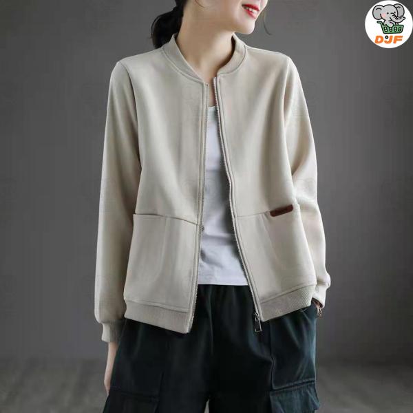 アウター レディース 春 夏 秋 スウェット ブルゾン ジャケット 前開き トップス 上着 カーディ...