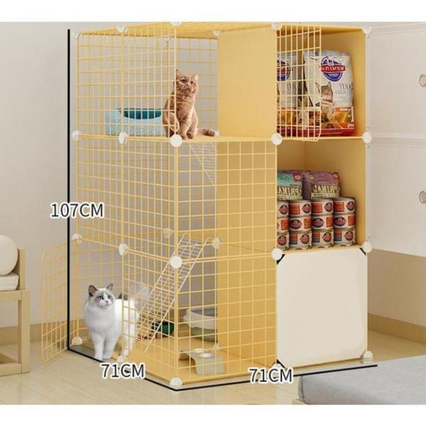 猫用ケージ 折り畳み式 組立式 収納 多頭飼い お手入れ簡単 ペットゲージ おしゃれ ネコ ペット用...