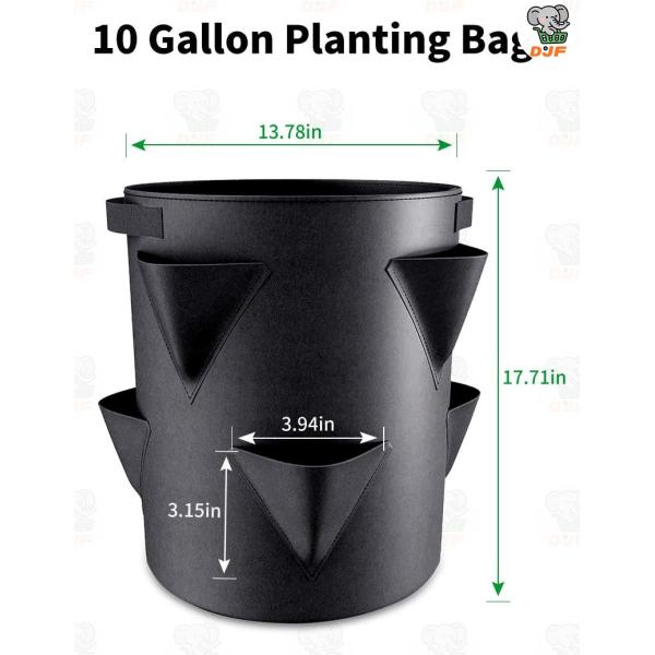 ストロベリー ポットとプランター ストロベリー ガーデン植栽ポット 6 サイド グロー ポケット付き...