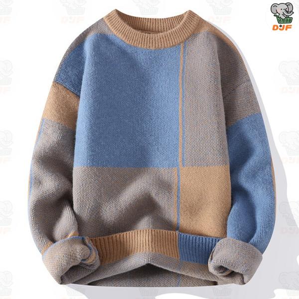 ゴルフウェア ゴルフニットセーター ゴルフメンズ ニット クルーネック 暖かい 通勤 おしゃれ 秋冬...