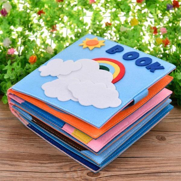 布絵本 布のおもちゃ モンテッソーリおもちゃ 幼児忙しいブック 赤ちゃん 幼児 児童教育 生活習慣 ...