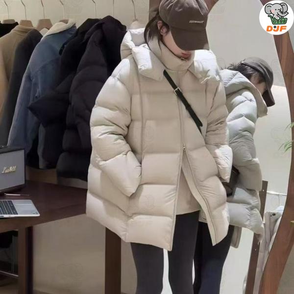 ダウンコート レディース ショートダウンコート フード付き ダウンジャケット アウター エレガント ...
