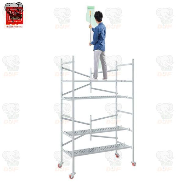 足場 折りたたみ足場 500kg 足場台【 ブランド直販 足場 直管ペダル車輪付き】ローリングタワー...