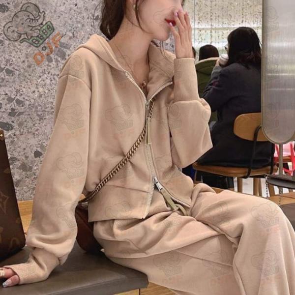 レディースファッション 4色 セットアップ スウェット ジャージ パンツ 上下セット 2点セット 長...