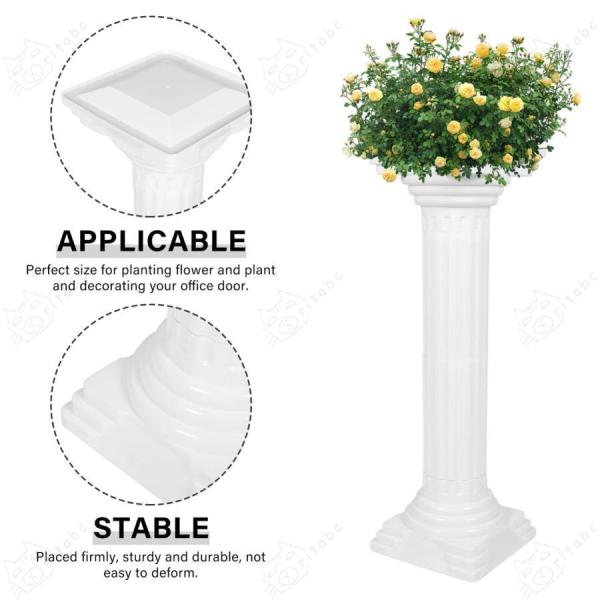 ローマの柱の植木鉢のコンテナローマの柱の植木鉢プラスチック植木鉢コリント植木鉢ローマのコラム建築彫刻...