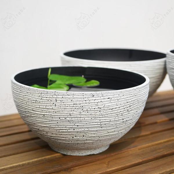 睡蓮鉢 水耕植木鉢プラスチック製の模造石クリエイティブ肉質スイレンロータスボウルハスの葉ロータス銅コ...