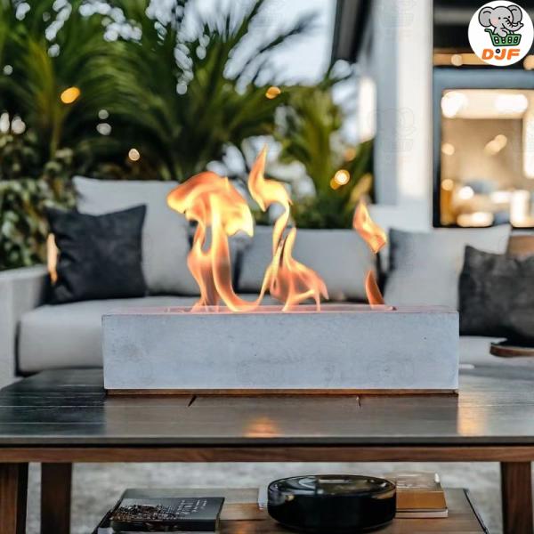 エタノール暖炉 セメント製バイオエタノール暖炉 高温耐性セメント ポータブルファイヤーピット 持ち運...