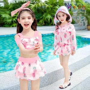 キッズ 水着 女の子 セパレート 長袖 3セッ...の詳細画像1
