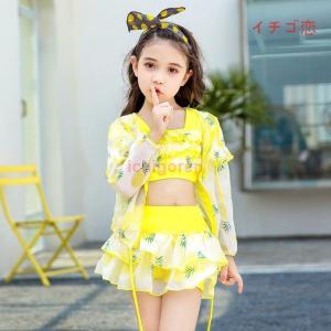 キッズ 水着 女の子 セパレート 長袖 3セッ...の詳細画像2