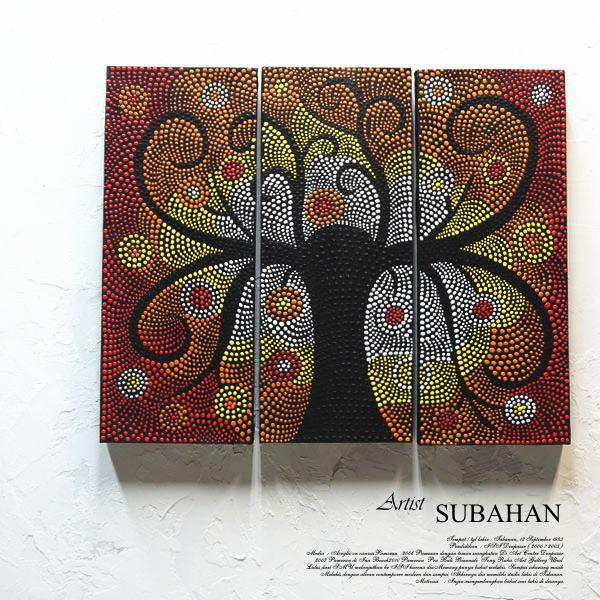 絵画 バリ絵画  ドットペイント アボリジニ リゾート アジアン アジアンアート モダン アート ア...