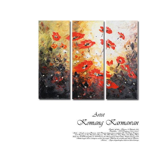 絵画 バリ絵画 アートフラワー 花 リゾート アジアン 絵画 アート パネル モダン アートフレーム...