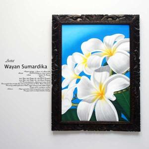 絵画 バリ絵画 アートフラワー 花 リゾート アジアン アート