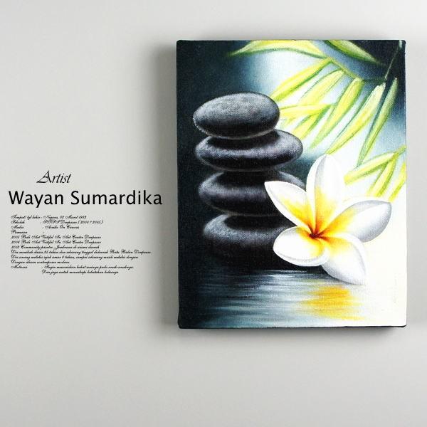 絵画 バリ絵画 アートフラワー42m 花 プルメリア フランジパニ パネルアート モダンアート アー...