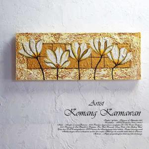 絵画 バリ絵画 アートフラワー 1296 花 プルメリア フランジパニ