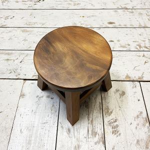 アジアン家具 ウッドスツール ミニ 椅子 丸椅...の詳細画像4