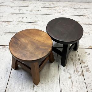アジアン家具 ウッドスツール ミニ 椅子 丸椅...の詳細画像5