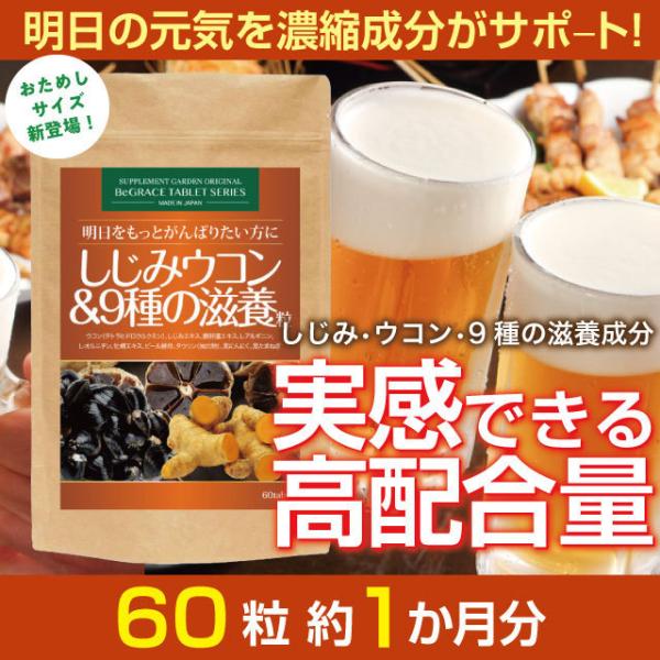 ウコン サプリ 男性 しじみ オルニチン クルクミン 女性 高配合 約１ヶ月分 肝臓エキス 肝臓 亜...