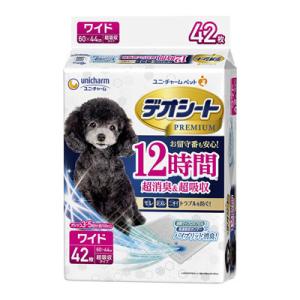 ユニ・チャーム デオシート プレミアム　Premium 12時間超消臭＆超吸収 ワイド 42枚　犬用...