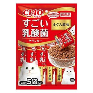 いなば CIAO すごい乳酸菌クランキー まぐろ節味 22g×5袋 P-231　ちゃお　猫　フード　ドライフード　成猫　ペットフード｜behatu