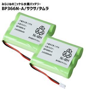 【2個】 BP366N-A サクサ 電池 SAXA タムラ TAMURA コードレス ニッケル水素電池 バッテリー WS200 WS240｜ビハインドキング