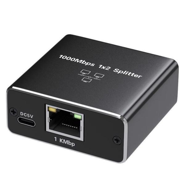 LAN 分岐器 1Gbps ギガ LANポート 互換品 増設 拡張 アダプター RJ45 中継 コネ...