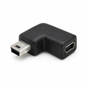 USB変換アダプタ タイプB miniUSB microUSB L字 左向き mini-Bオス micro-Bメス 変換コネクタ