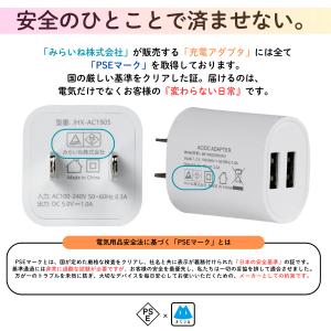 USBアダプタ 1口 USB充電器 ACアダプ...の詳細画像2