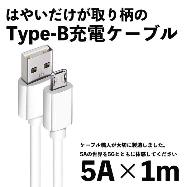 スマホ Type-B ケーブル 充電ケーブル USB アンドロイド 1m 充電器 Xperia Ne...